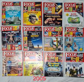 12 riviste FOCUS anno 2005 da n 147 a n. 158