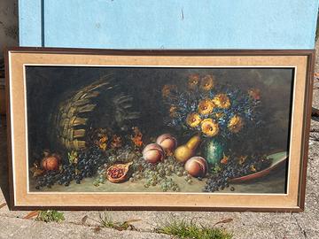 Natura morta con frutta e fiori