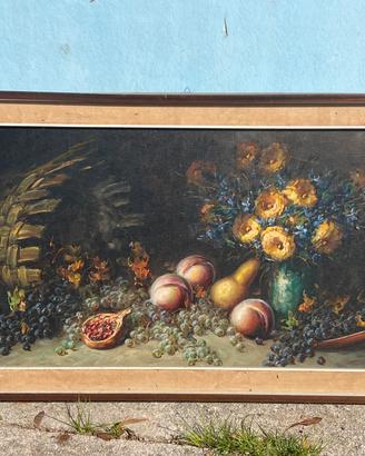 Natura morta con frutta e fiori