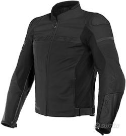 Giacca Dainese nuova in pelle nera da uomo