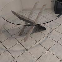 Tavolo Marmo e Cristallo 