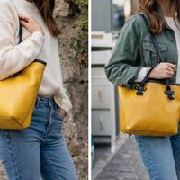 borsa giallo/senape a spalla 