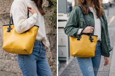 borsa giallo/senape a spalla 