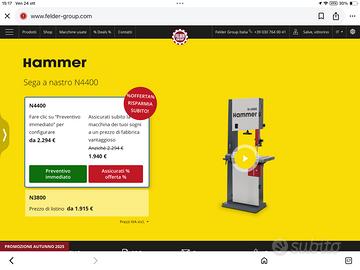 Sega a nastro Hammer N4400