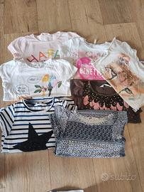 set lotto magliette 6/8 anni