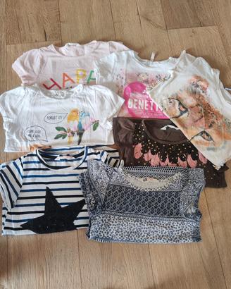 set lotto magliette 6/8 anni