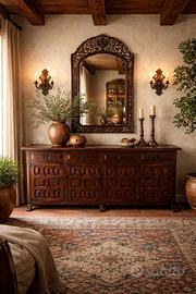 Credenza in noce massiccio vintage