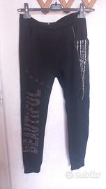 Pantaloni donna con strass e scritta Taglia M