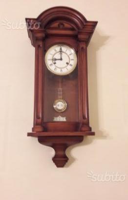 Orologio a pendolo in legno, da parete