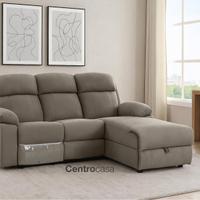 DIVANO 3 POSTI RECLINER CHAISE LONGUE CONTENITORE