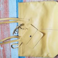 Nuova Borsa Shopping Bag CARPISA Gialla pelle