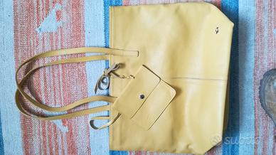 Nuova Borsa Shopping Bag CARPISA Gialla pelle