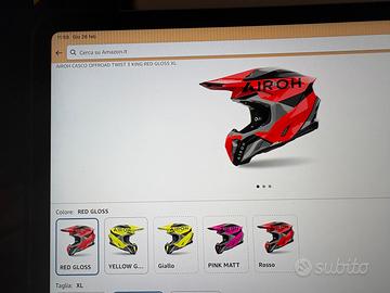 Casco Cross Airoh Red Gloss - Tg L