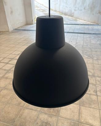 Lampadario a Sospensione Nero Opaco