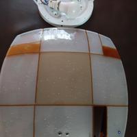 plafoniera vetro massiccio Murano 