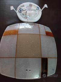 plafoniera vetro massiccio Murano 