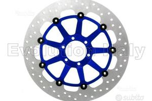 Disco Freno Rotondo Blu con nottolini Neri