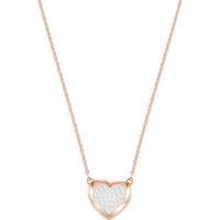 Collana Cuore Oro Rosa - Swarovski 