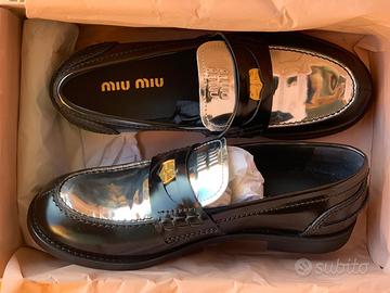Mocassini in pelle da donna Miu Miu