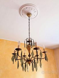 lampadario vintage cristallo