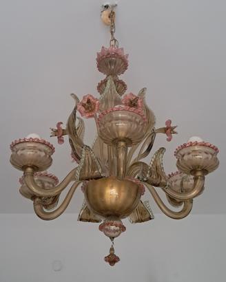 Splendido lampadario in vetro di murano