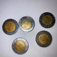 6 monete 500 lire