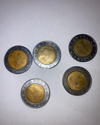 6 monete 500 lire
