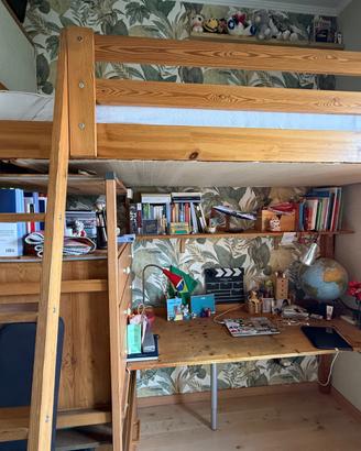 Letto a soppalco IKEA STORA in legno massiccio