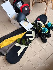 Attrezzatura snowboard completa