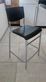 Set 6 Sgabelli Bar IKEA STIG grigio/nero (altezza