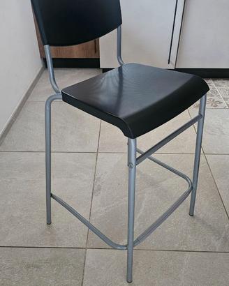 Set 6 Sgabelli Bar IKEA STIG grigio/nero (altezza