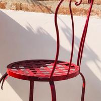 TAVOLO E SEDIE FERRO BATTUTO