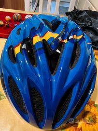 casco ciclismo blu taglia L