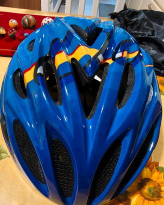 casco ciclismo blu taglia L