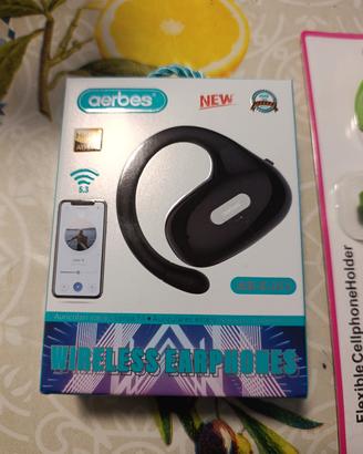 auricolare nuovo più gadget porta telefono 