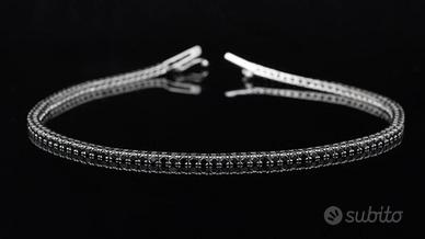TENNIS BRACCIALE ORO BIANCO 18KT  BRILLANTI 1.52CT