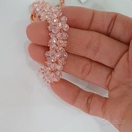 Vestopazzo bracciale con cristalli rosa