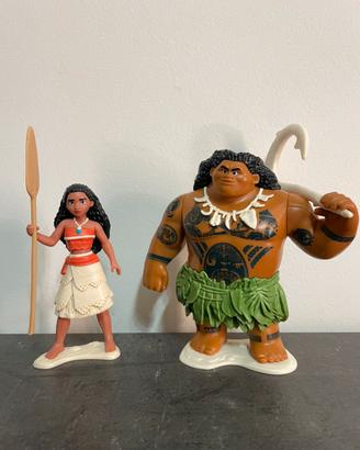 Oceania, Vaiana e Maui action figures