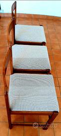 Set 3 sedie soggiorno vintage