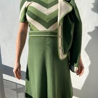 Vestito vintage verde anni 70