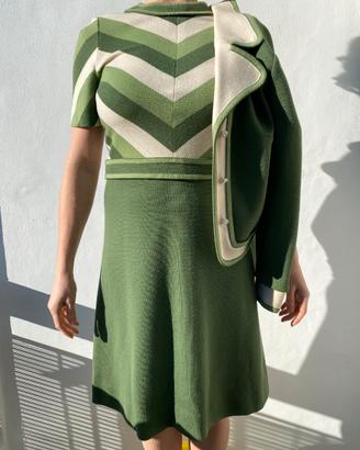 Vestito vintage verde anni 70
