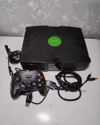 Xbox Classic original con controller e cavi