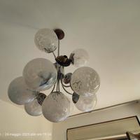Lampadario vintage design anni 60 a sfere 