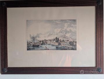 Vue générale de la Ville & du Port de Catane prise