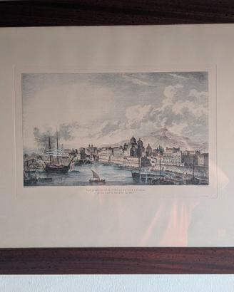 Vue générale de la Ville & du Port de Catane prise