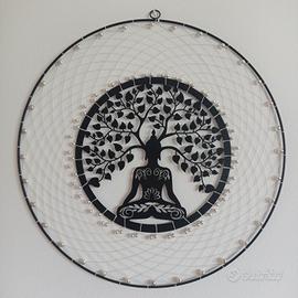 Acchiappasogni Buddha, fatto a mano.