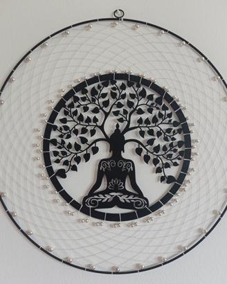 Acchiappasogni Buddha, fatto a mano.