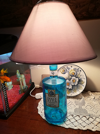 Lampada artigianale con bottiglia