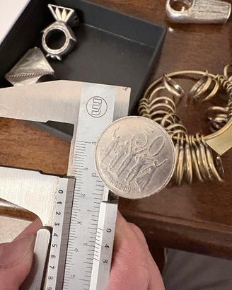 Anello donna con moneta 50 Santeem 1977 misura 15