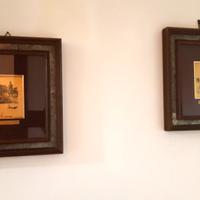 Coppia quadretti con incisione oro 22kt